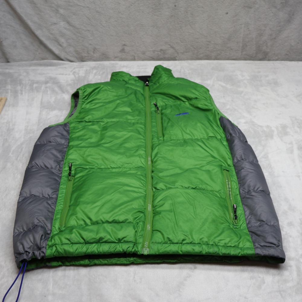 GoLite Down Vest Mens Large Green Ripstop Insulated Lightweight Pack Puffer